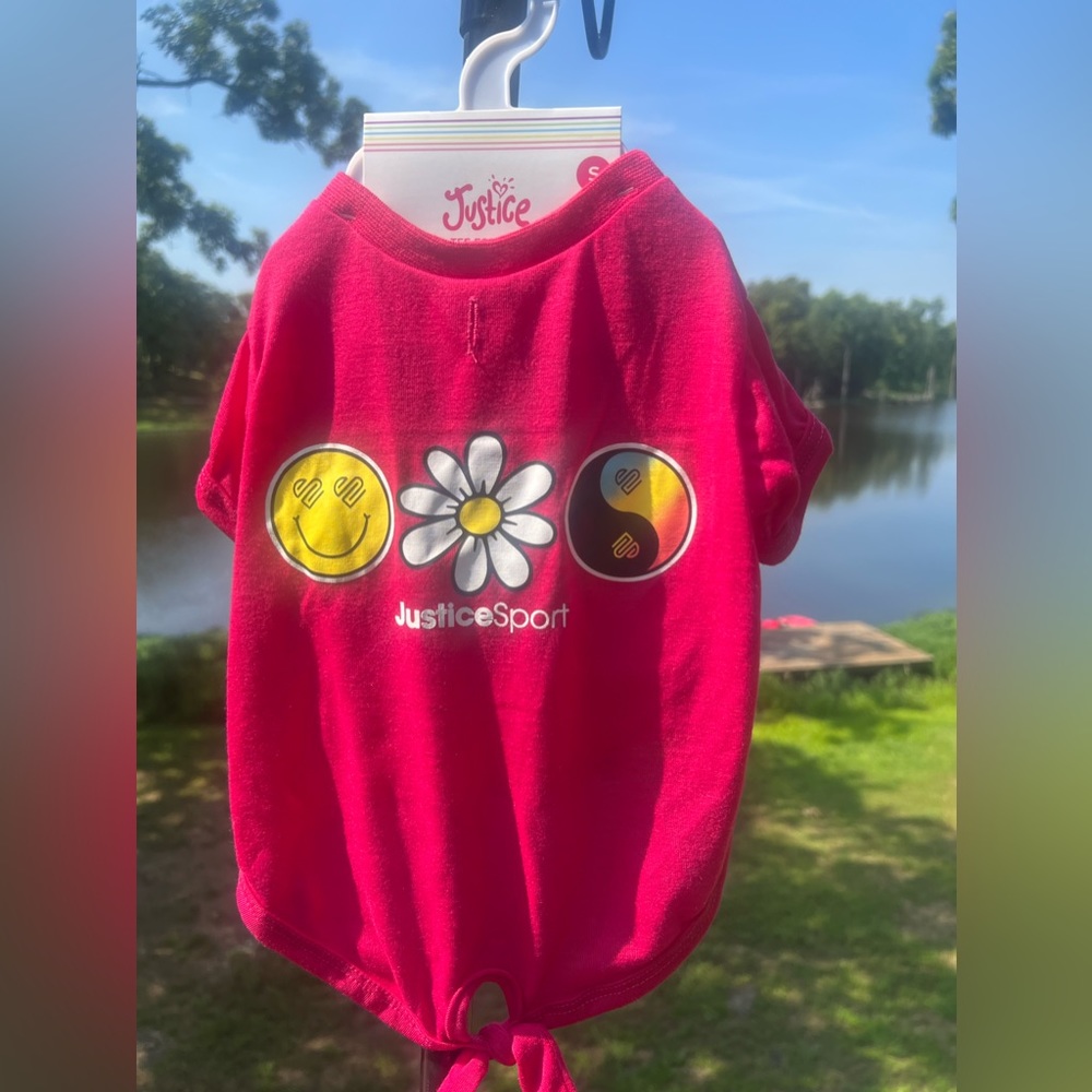 NWT Justice Pink Tee for Dogs